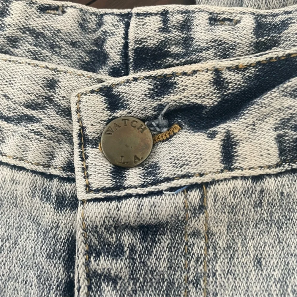Vintage Watch LA High Waisted Straight Leg Acid Wash Jeans